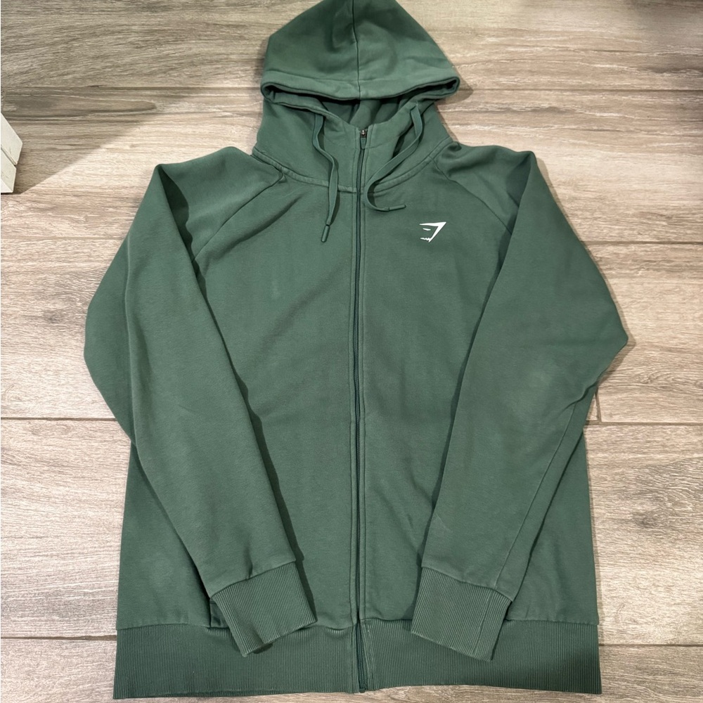 Women’s Faded Green Zip Up Hoodie